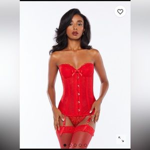 Savage X Fenty red lace corset NWT size Large